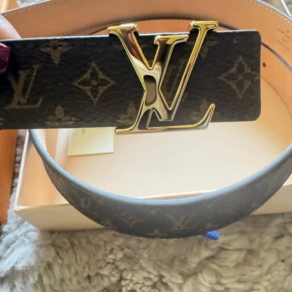 LOUIS VUITTON Brown LV Monogram 25MM Belt size 85/34 (NWT)